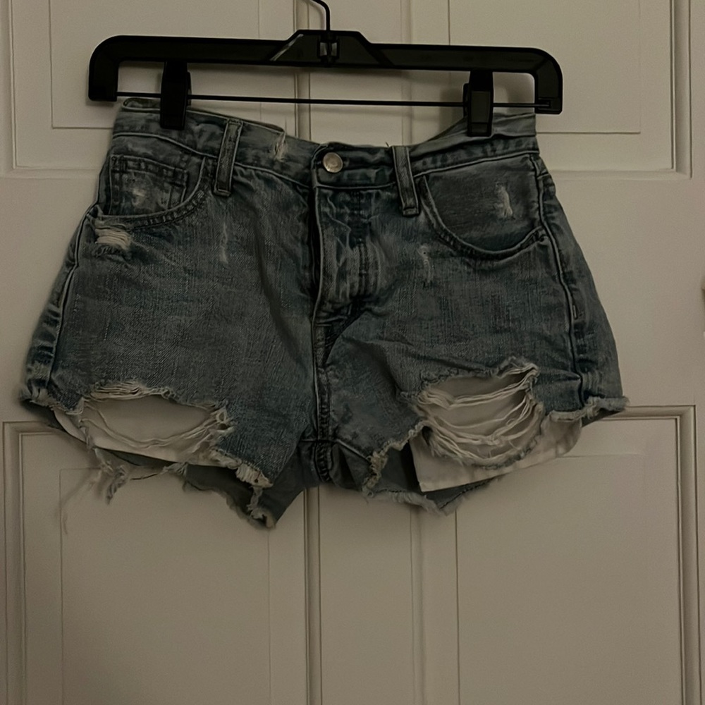 American Eagle Light Washed Denim Jean Shorts